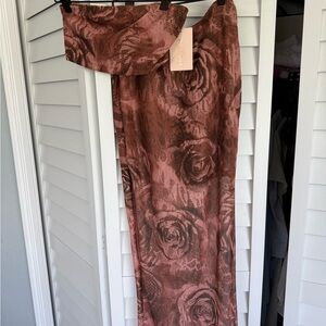 Long skirt and tube top set